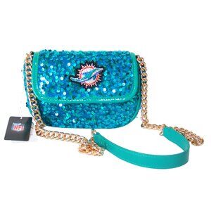 NFL Miami Dolphins Team Colored Sequin Crossbody